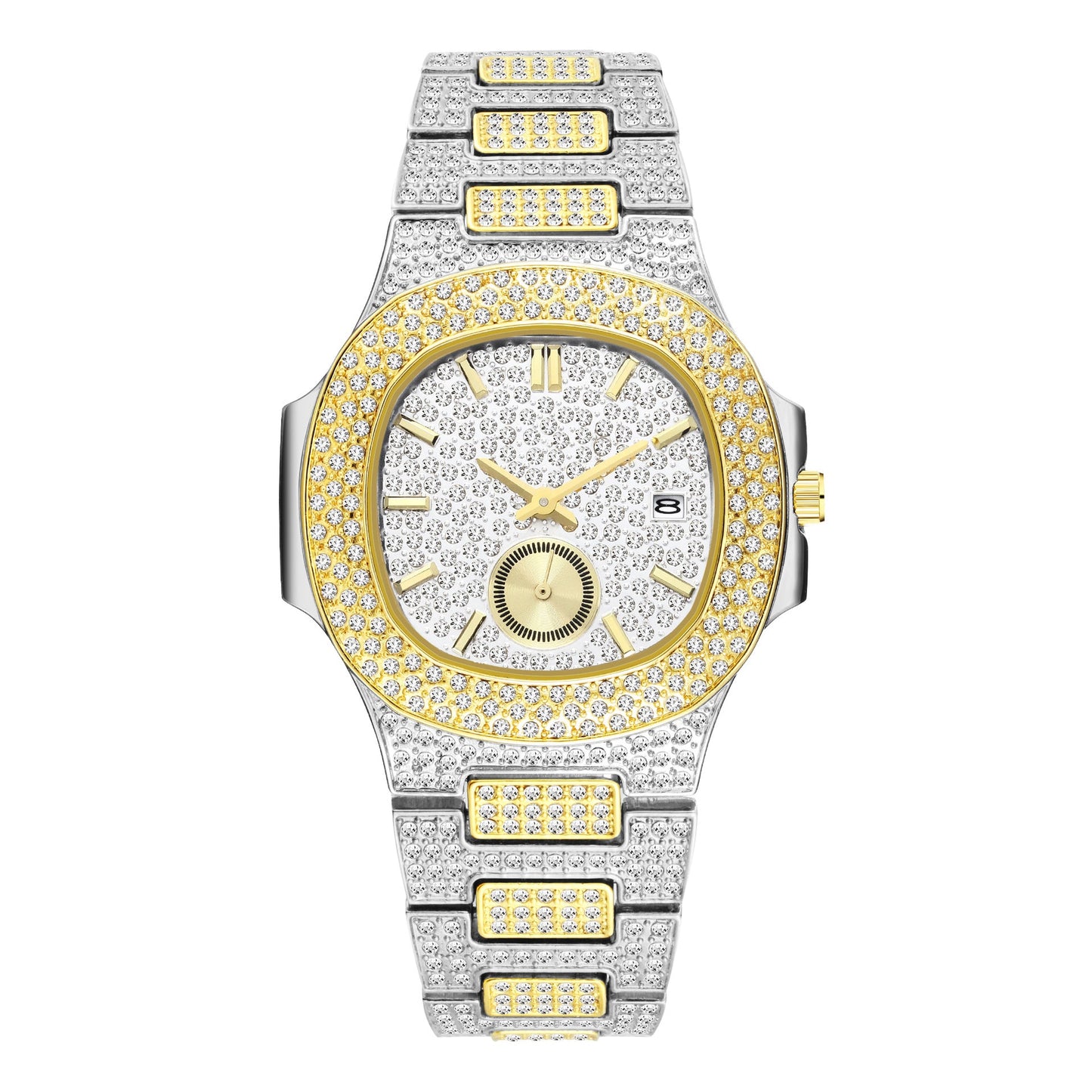 Citrine Iced Out Watch