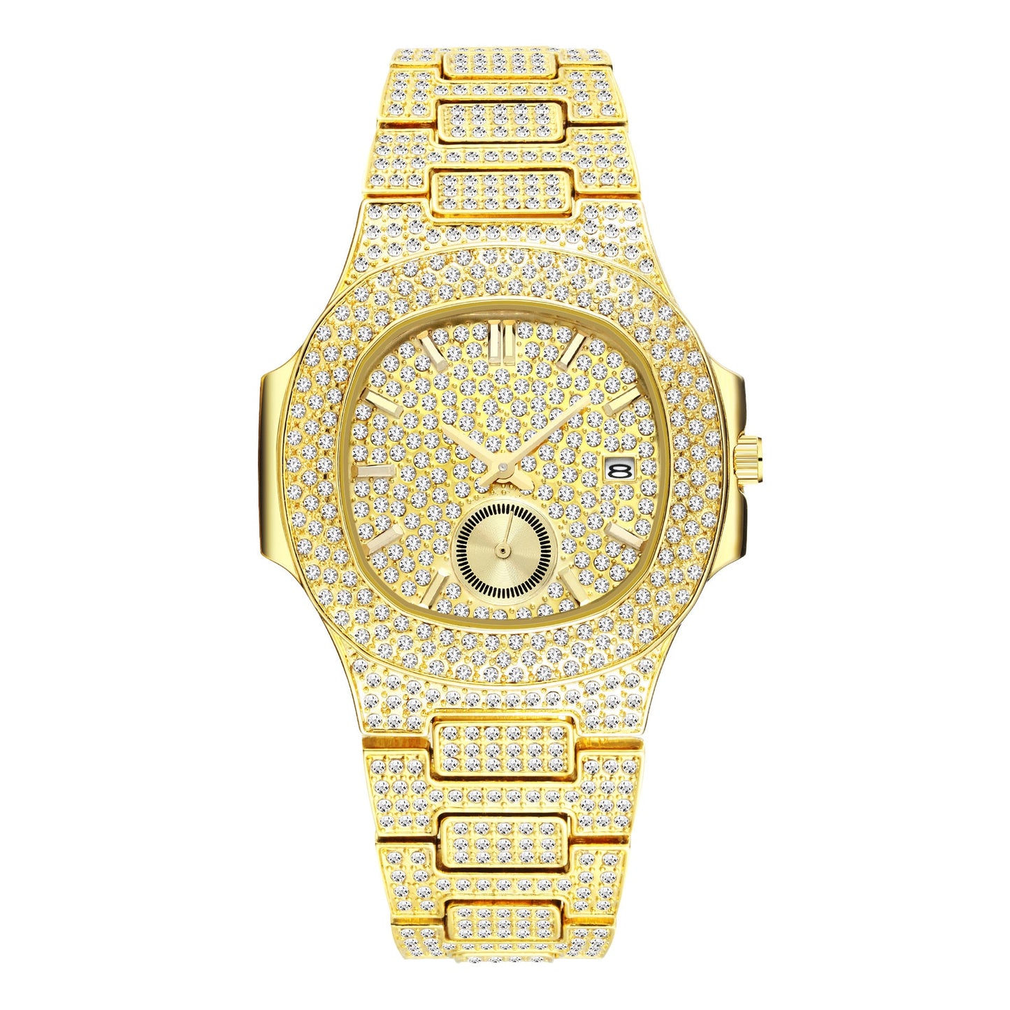 Citrine Iced Out Watch