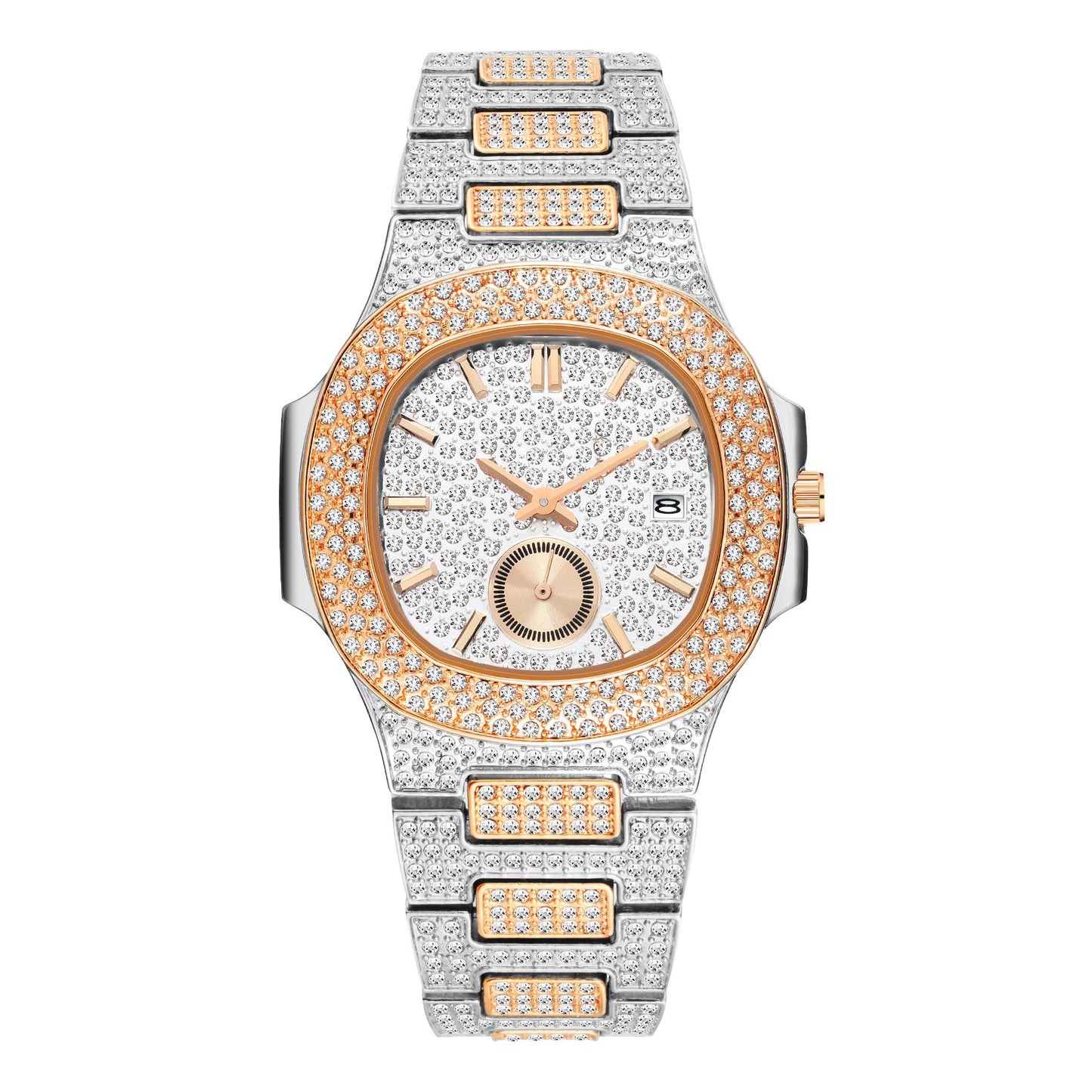 Citrine Iced Out Watch
