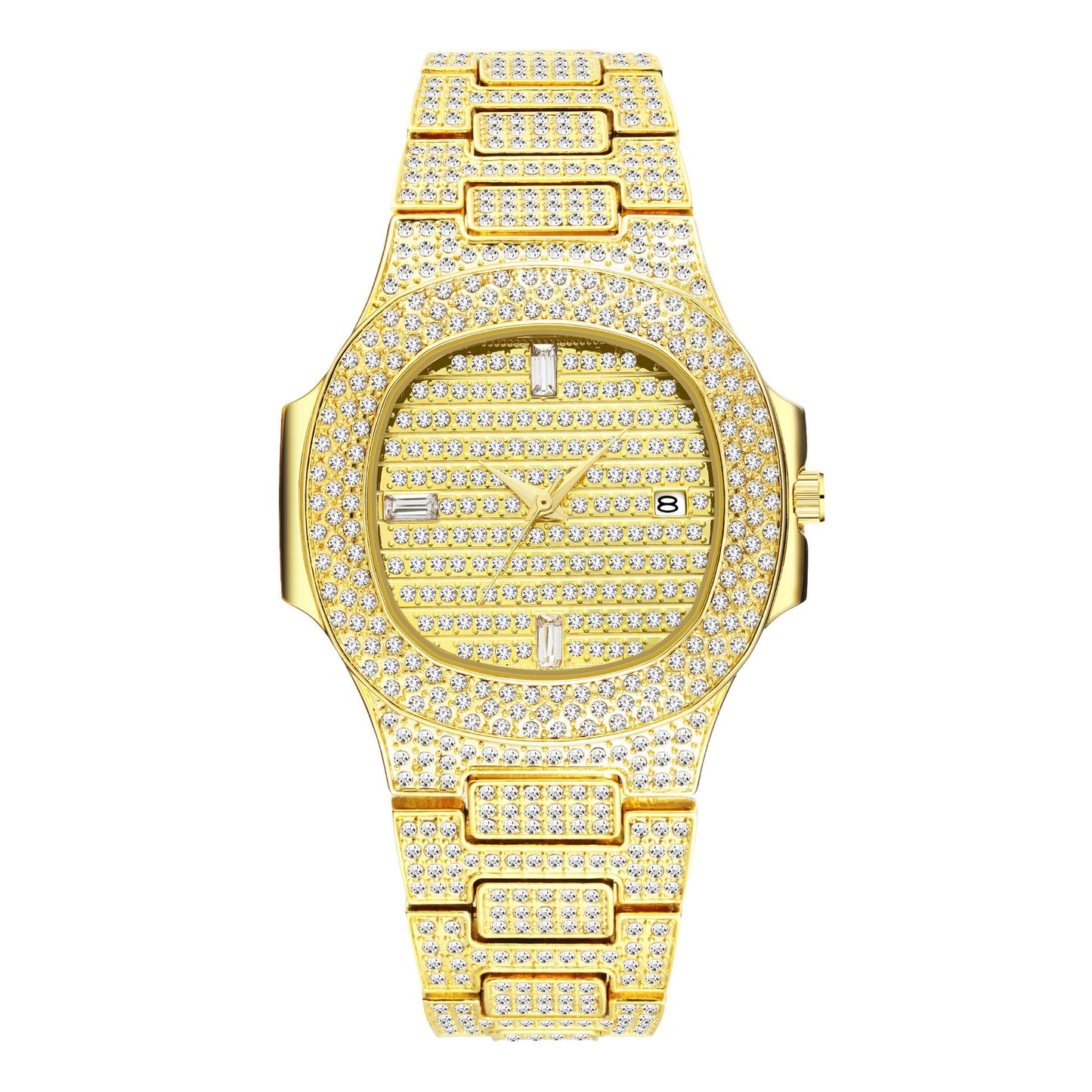 Citrine Iced Out Watch
