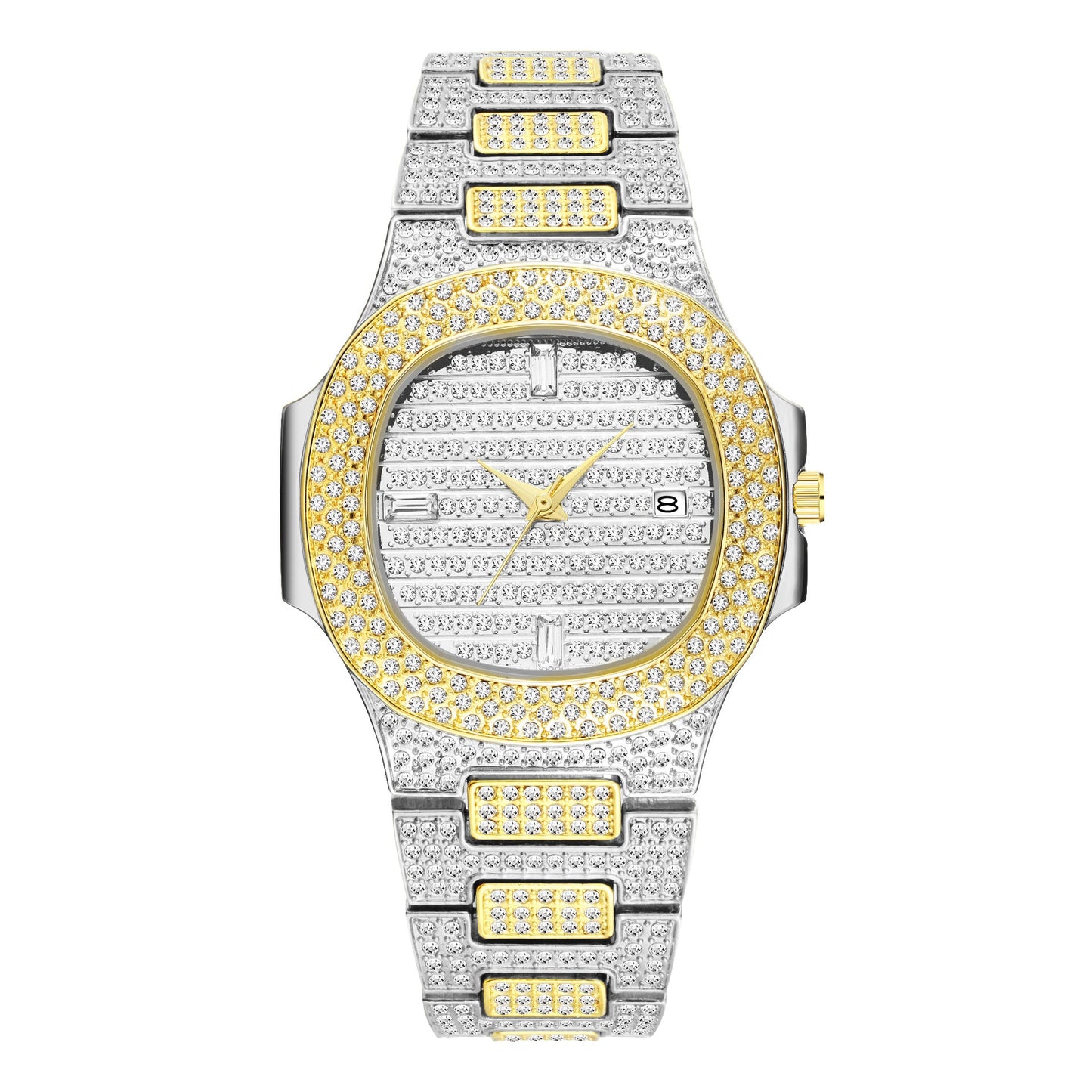 Citrine Iced Out Watch