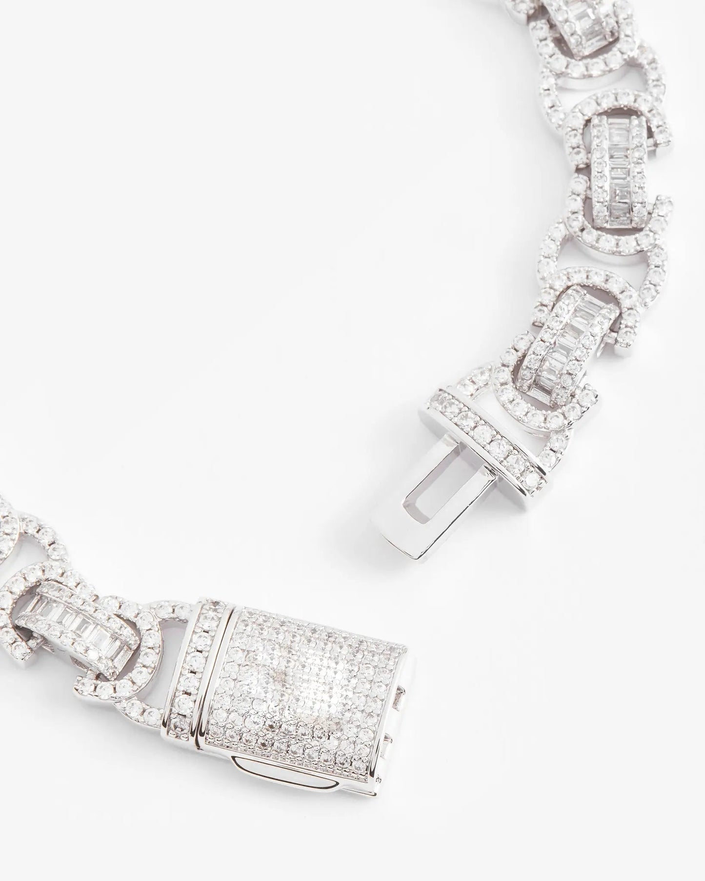 Iced Byzantine Bracelet - White Gold - Cartice™LuxuryJewelryGoldSilverWatchBraceletNecklaceChainIced-outCubanMoissaniteTarnish-freeStainlessDurablePremiumShinePlatedStatementDiamondAffordable