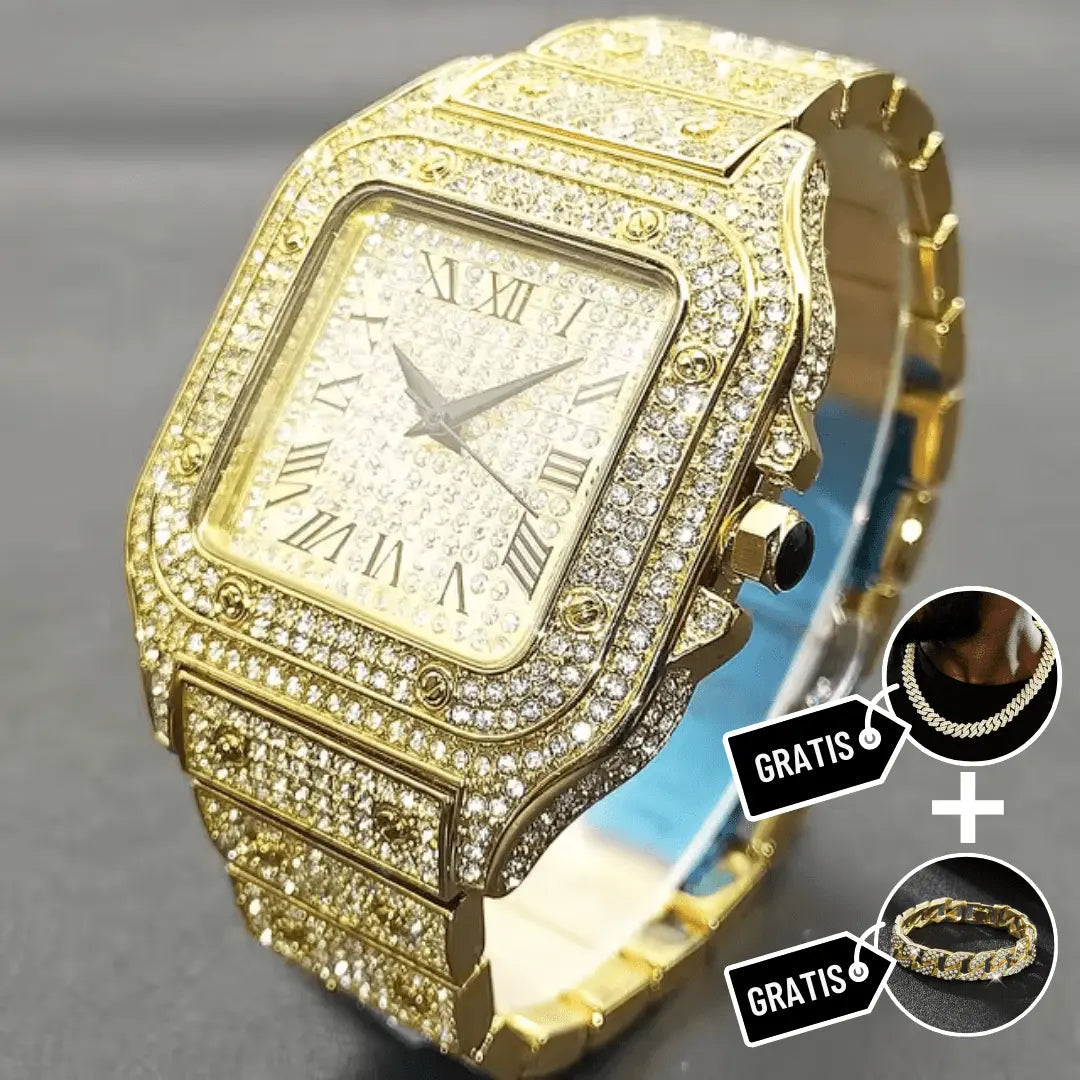 Cartice Iced Out Reloj - Cartice™LuxuryJewelryGoldSilverWatchBraceletNecklaceChainIced-outCubanMoissaniteTarnish-freeStainlessDurablePremiumShinePlatedStatementDiamondAffordable