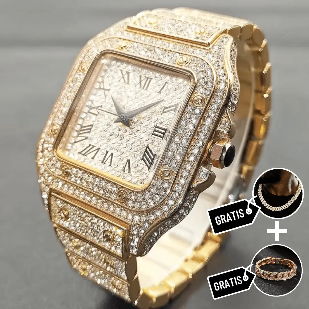 Cartice Iced Out Reloj - Cartice™LuxuryJewelryGoldSilverWatchBraceletNecklaceChainIced-outCubanMoissaniteTarnish-freeStainlessDurablePremiumShinePlatedStatementDiamondAffordable