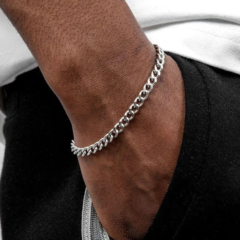 5MM CUBAN LINK BRACELET - White Gold - Cartice™LuxuryJewelryGoldSilverWatchBraceletNecklaceChainIced-outCubanMoissaniteTarnish-freeStainlessDurablePremiumShinePlatedStatementDiamondAffordable