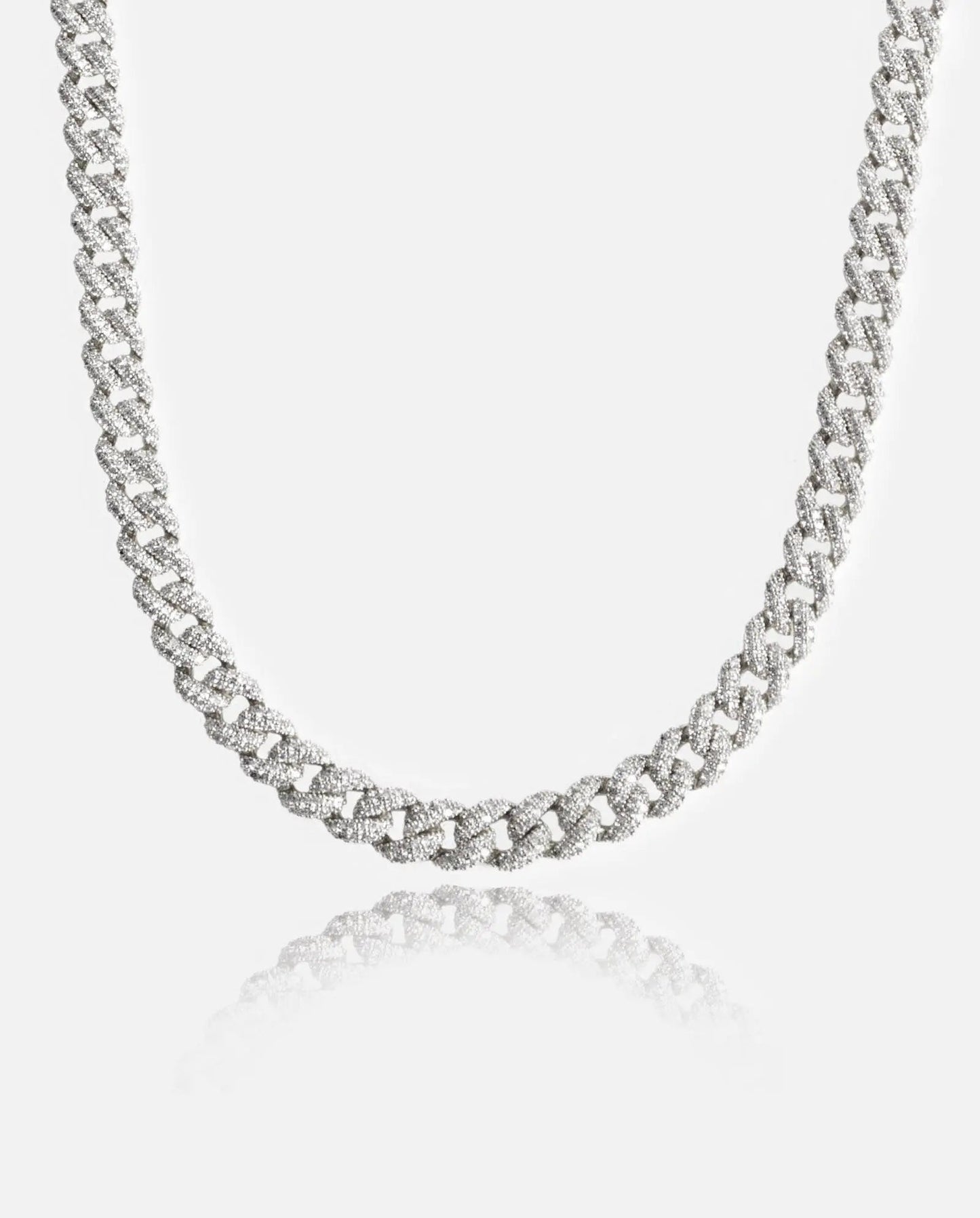 8mm Iced Cuban Link Chain - White Gold - Cartice™LuxuryJewelryGoldSilverWatchBraceletNecklaceChainIced-outCubanMoissaniteTarnish-freeStainlessDurablePremiumShinePlatedStatementDiamondAffordable