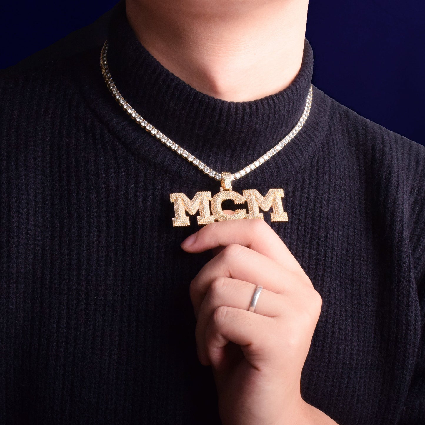Custom VVS Letter Pendant - Gold