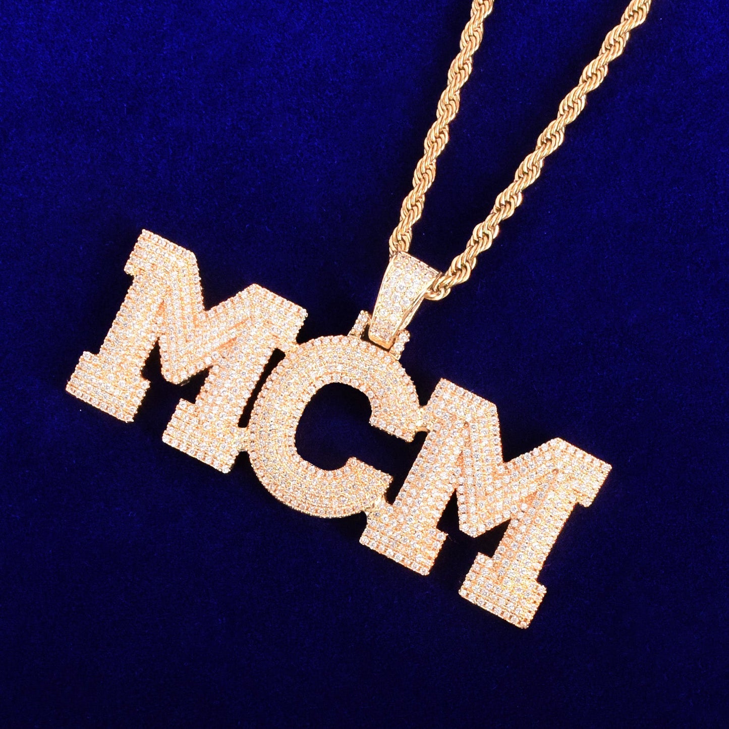 Custom VVS Letter Pendant - Gold