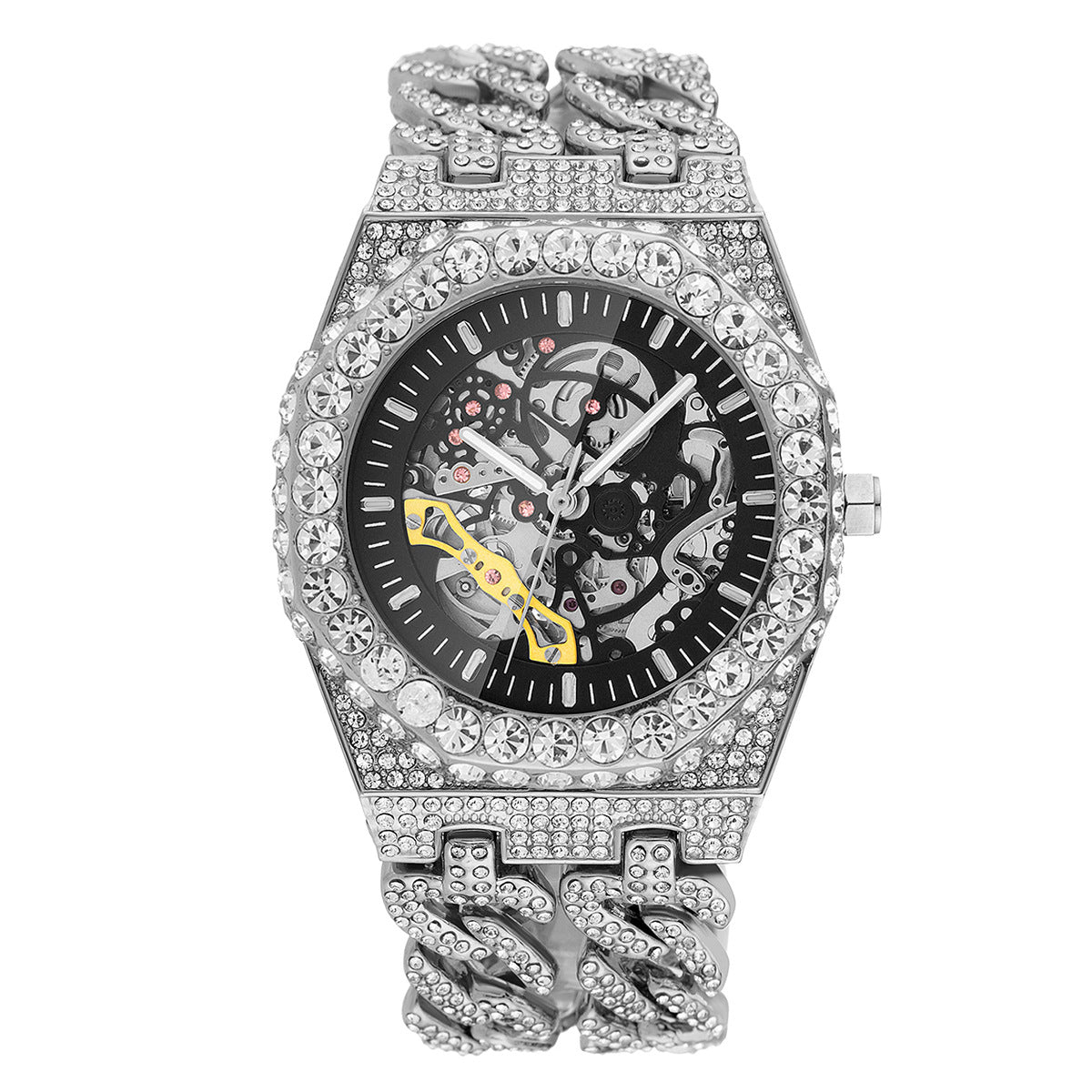 Versace Skeleton Iced Out Watch