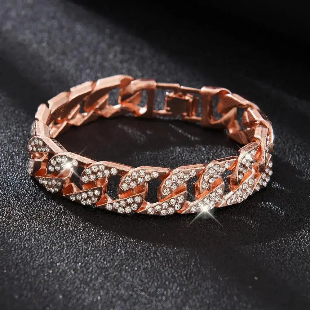 14MM Iced Out Cuban Link Bracelet - Cartice™LuxuryJewelryGoldSilverWatchBraceletNecklaceChainIced-outCubanMoissaniteTarnish-freeStainlessDurablePremiumShinePlatedStatementDiamondAffordable