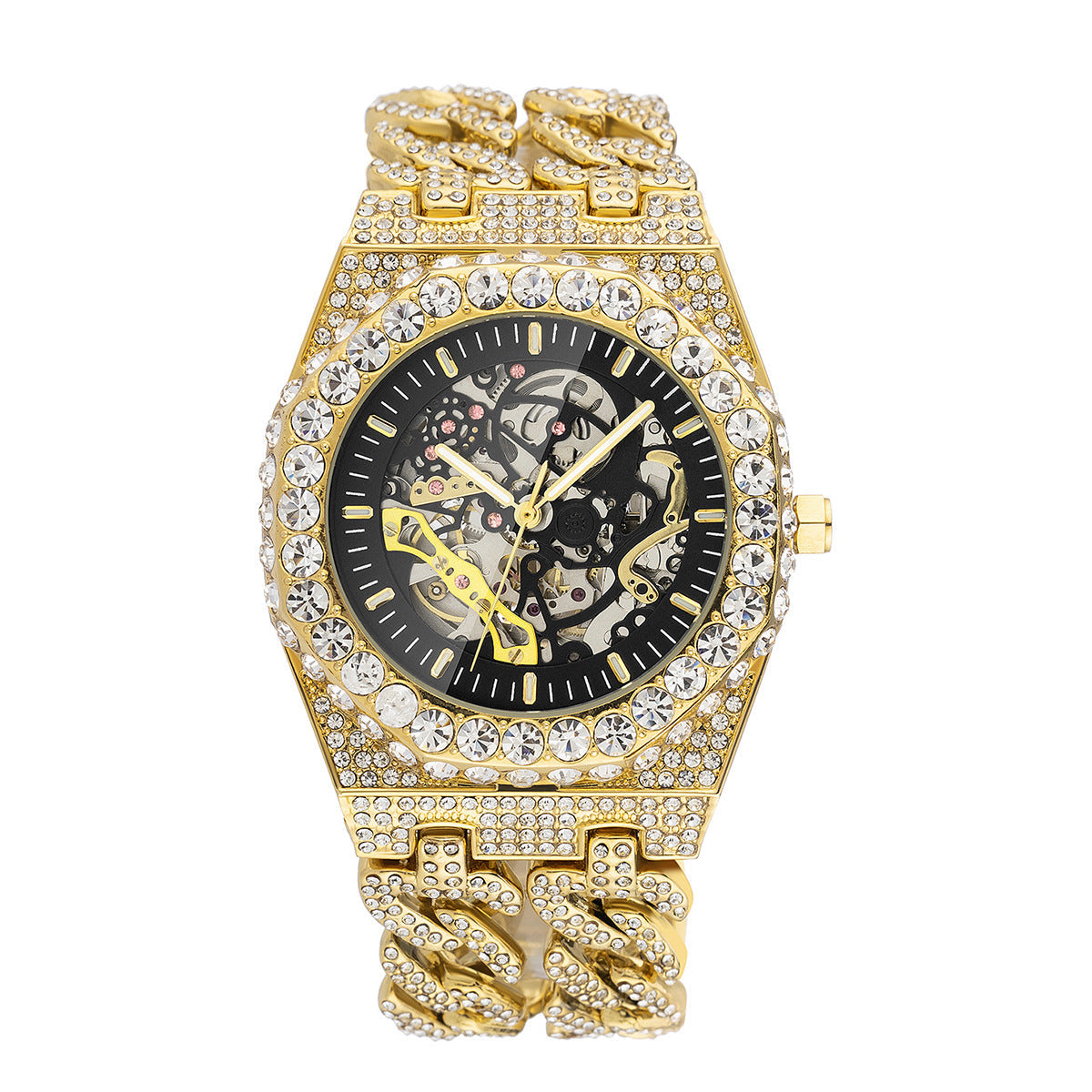 Versace Skeleton Iced Out Watch