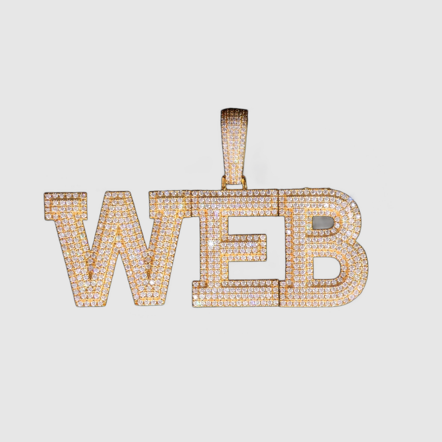 Custom VVS Letter Pendant - Gold