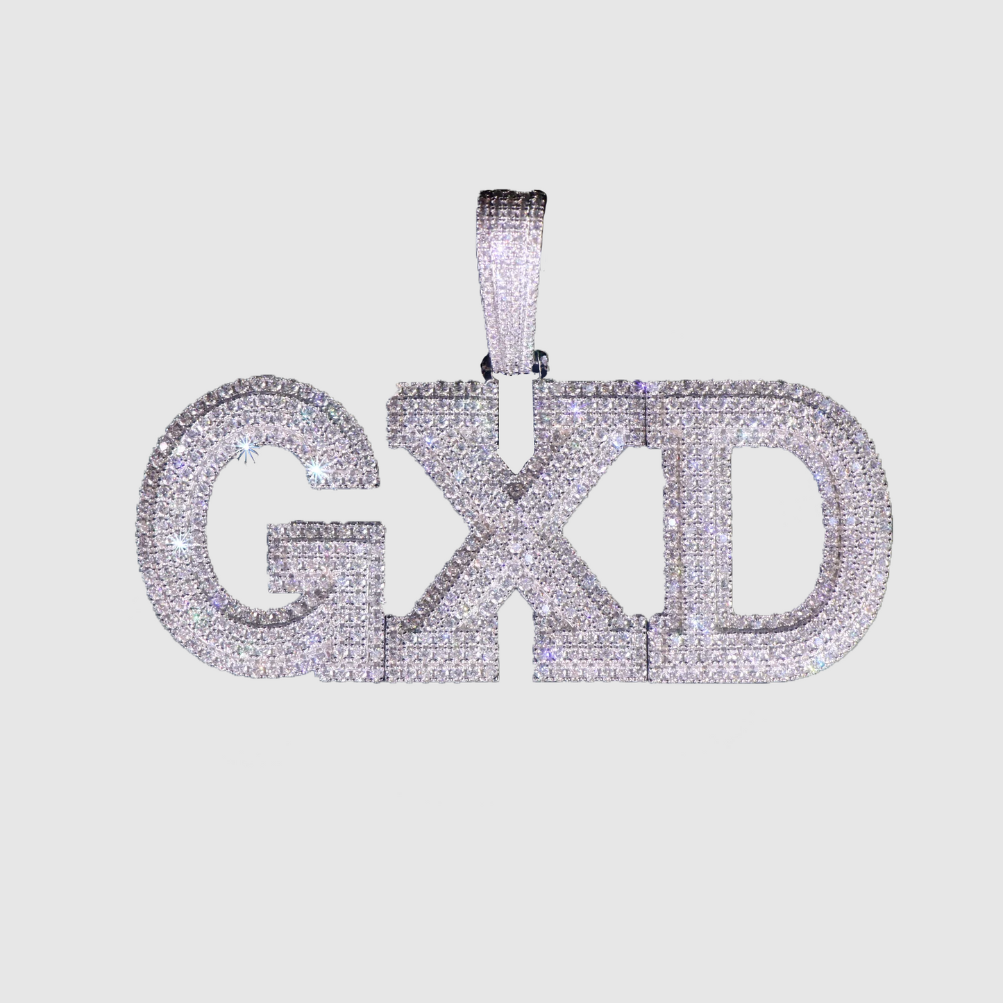 Custom VVS Letter Pendant - White Gold