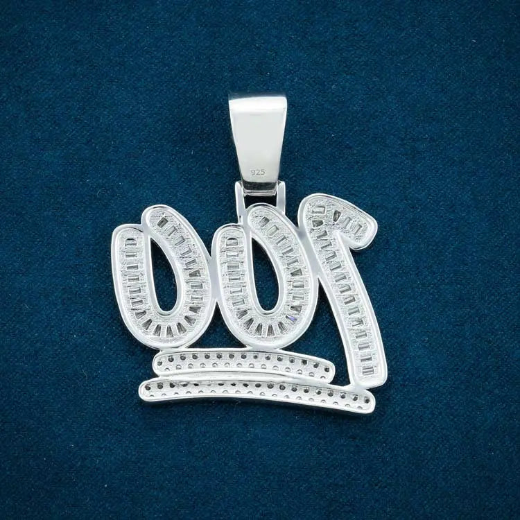 Moissanite 100 Emoji Pendant - Vermeil Gold Cartice-jewelry