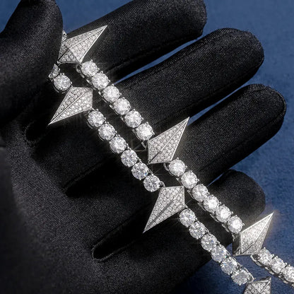 Thorn Moissanite Tennis Chain - Gold Vermeil Cartice-jewelry
