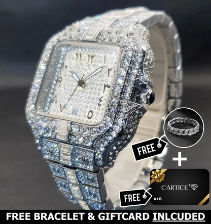 Arabic Iced Out Watch
