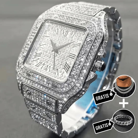 Cartice Iced Out Reloj - Cartice™LuxuryJewelryGoldSilverWatchBraceletNecklaceChainIced-outCubanMoissaniteTarnish-freeStainlessDurablePremiumShinePlatedStatementDiamondAffordable