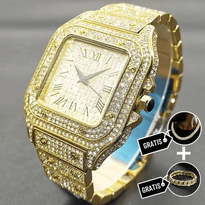 Cartice Iced Out Reloj - Cartice™LuxuryJewelryGoldSilverWatchBraceletNecklaceChainIced-outCubanMoissaniteTarnish-freeStainlessDurablePremiumShinePlatedStatementDiamondAffordable