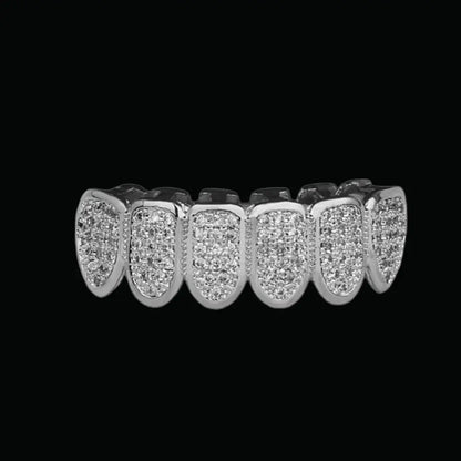 Micro Pave Fuchsia Iced Out Grillz - Cartice™LuxuryJewelryGoldSilverWatchBraceletNecklaceChainIced-outCubanMoissaniteTarnish-freeStainlessDurablePremiumShinePlatedStatementDiamondAffordable
