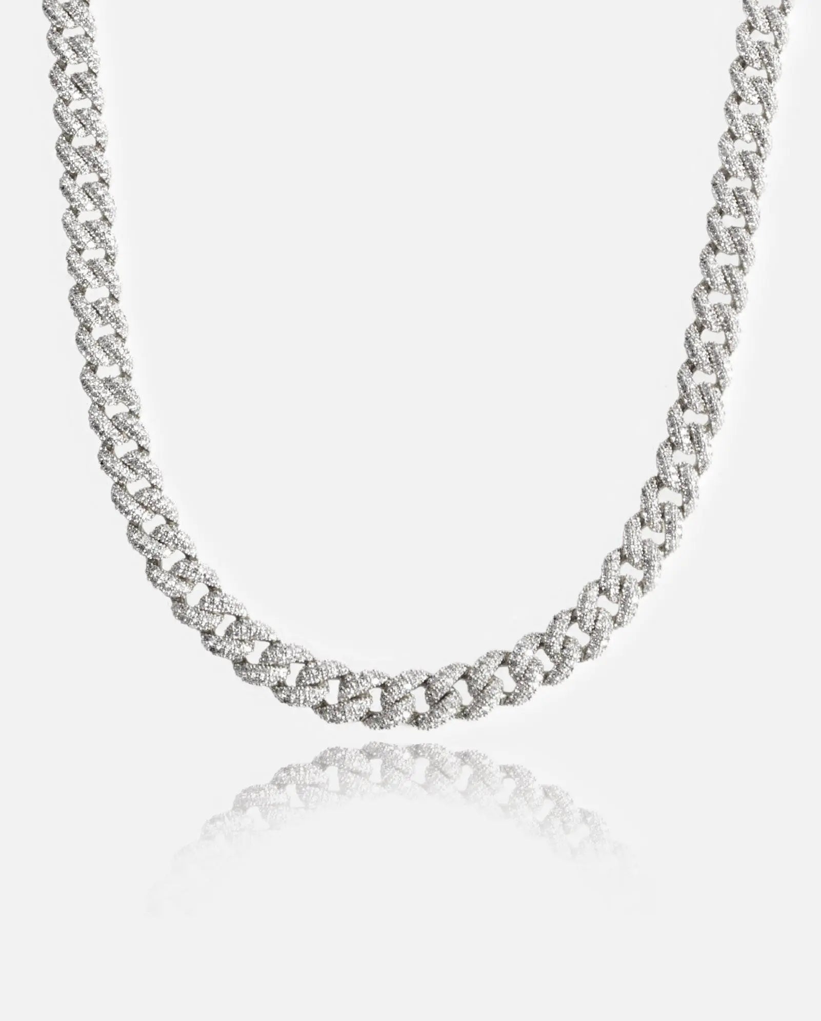 8mm Iced Cuban Link Chain - White Gold - Cartice™LuxuryJewelryGoldSilverWatchBraceletNecklaceChainIced-outCubanMoissaniteTarnish-freeStainlessDurablePremiumShinePlatedStatementDiamondAffordable