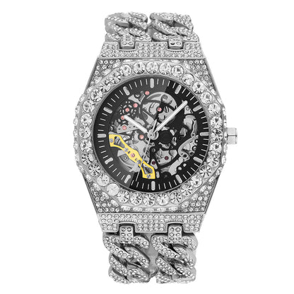 Versace Skeleton Iced Out Watch