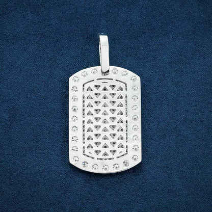 Moissanite Dog Tag Pendant - Vermeil Gold Cartice-jewelry